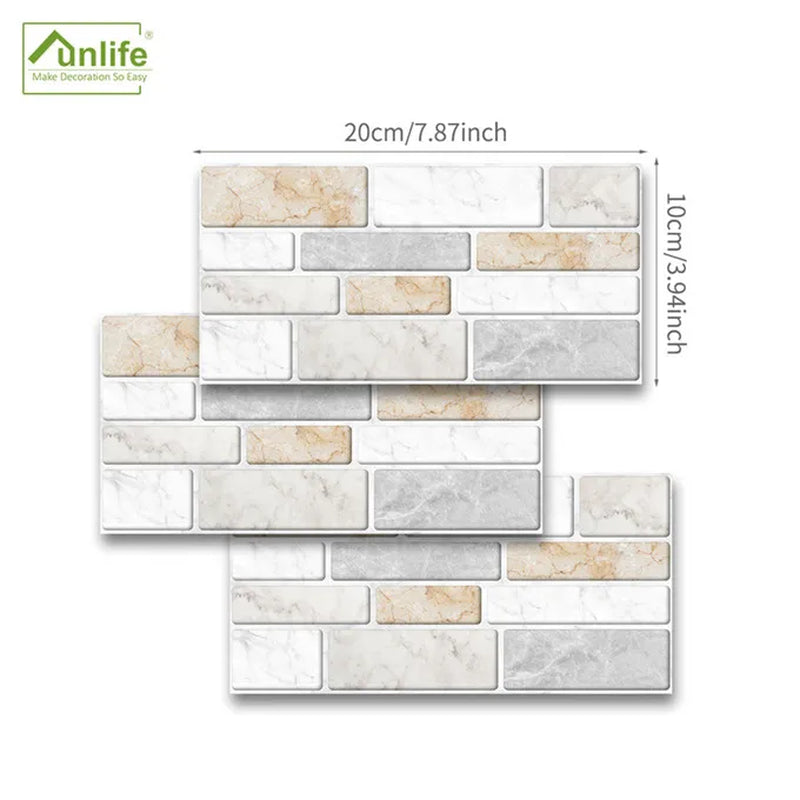 9/27/54PCS Mosaic Brick Tile Stickers for Bathroom Kitchen Wallpaper Waterproof Self-Adhesive DIY Wall Sticker Home Decor Decal