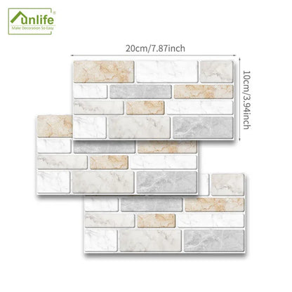 9/27/54PCS Mosaic Brick Tile Stickers for Bathroom Kitchen Wallpaper Waterproof Self-Adhesive DIY Wall Sticker Home Decor Decal