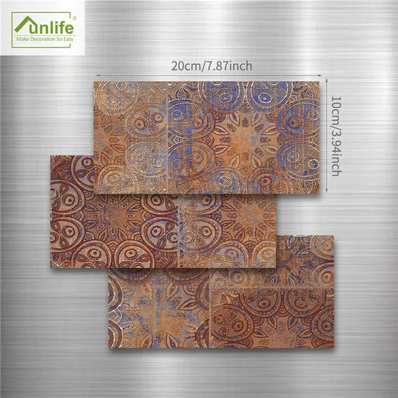 9/27/54PCS Mosaic Brick Tile Stickers for Bathroom Kitchen Wallpaper Waterproof Self-Adhesive DIY Wall Sticker Home Decor Decal